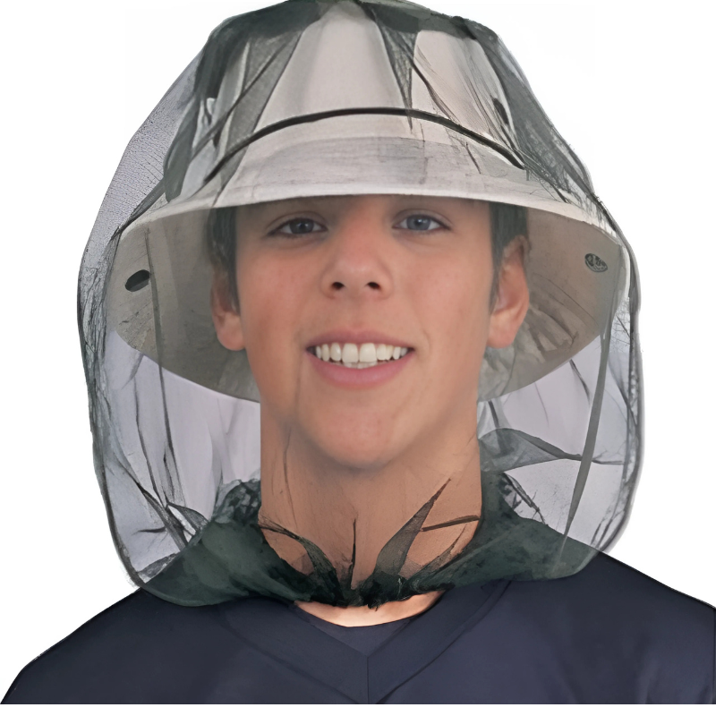 Chapéu de Pesca Anti-Mosquito com Malha Respirável Ajustável