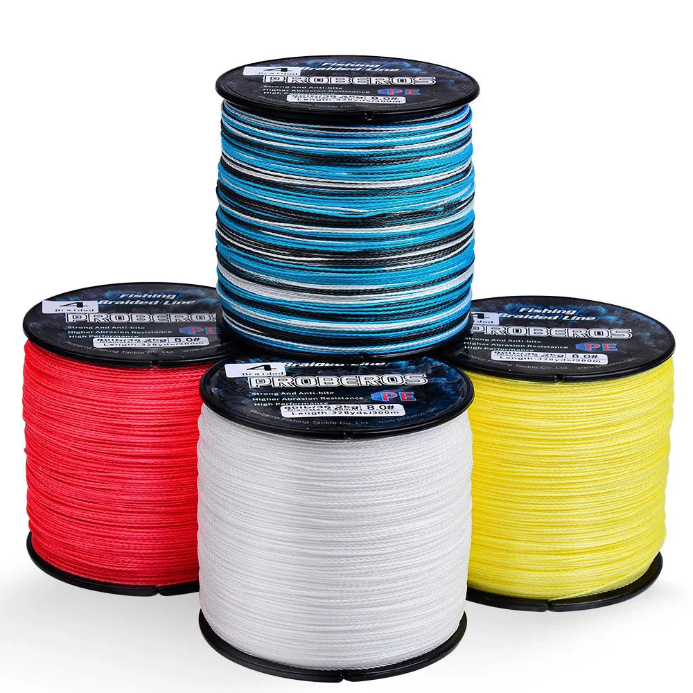 Linha de Pesca Multifilamento Proberos 300M Multicolor 6LB Até 80LB
