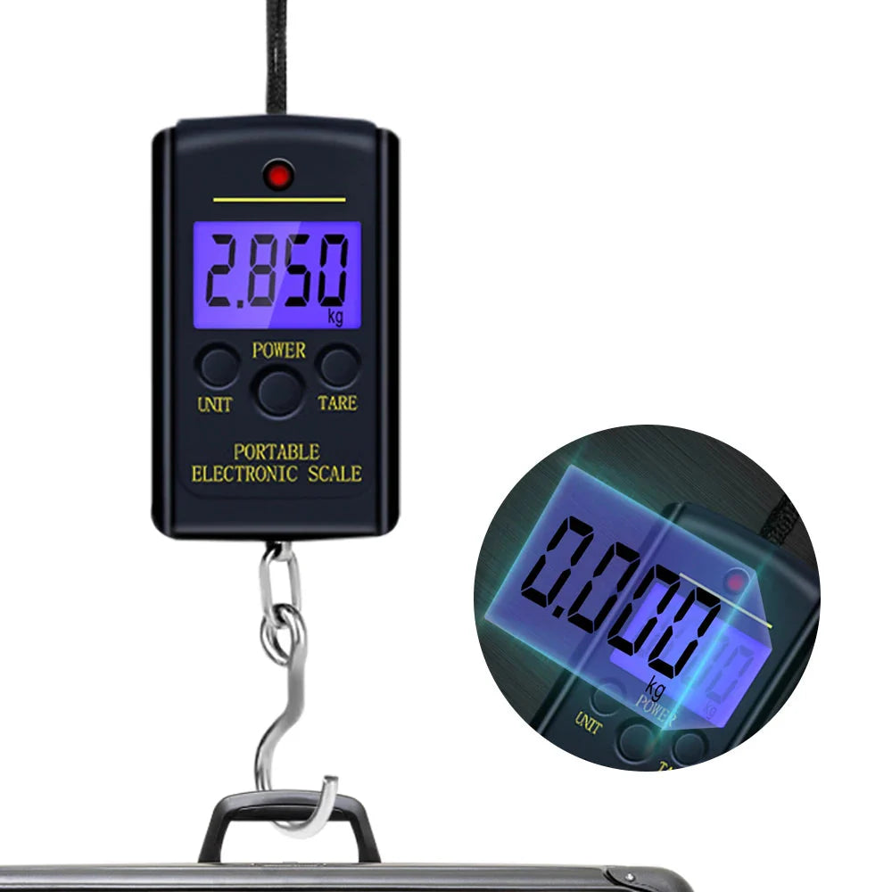 Balança Digital Portátil 40kg x 10g LCD Multiuso Pesca