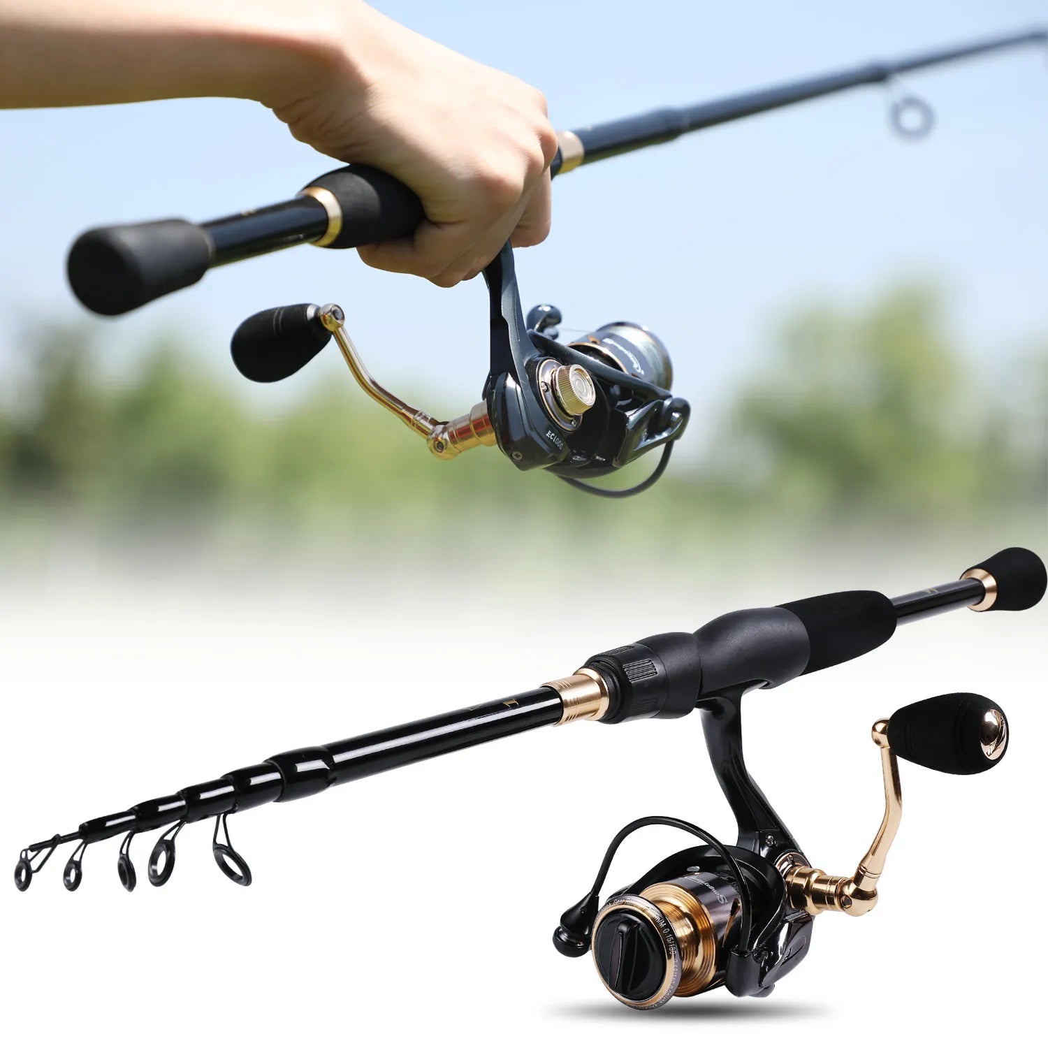 Vara de Pesca Telescópica Sougayilang 1.8m-2.4m