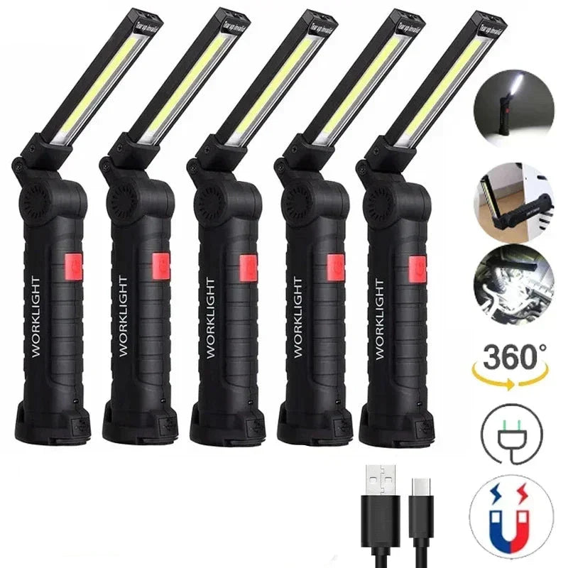 Lanterna Dobrável Recarregável USB Multifuncional