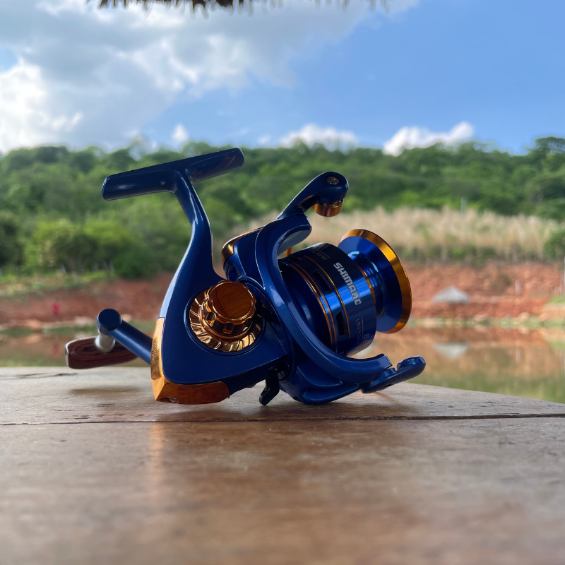 Molinete Shimano AzureSteel Drag de Até 10kg Com 13 Rolamento De Esferas Resistentes À Corrosão E Blindados + Óculos De Sol Polarizado Grátis