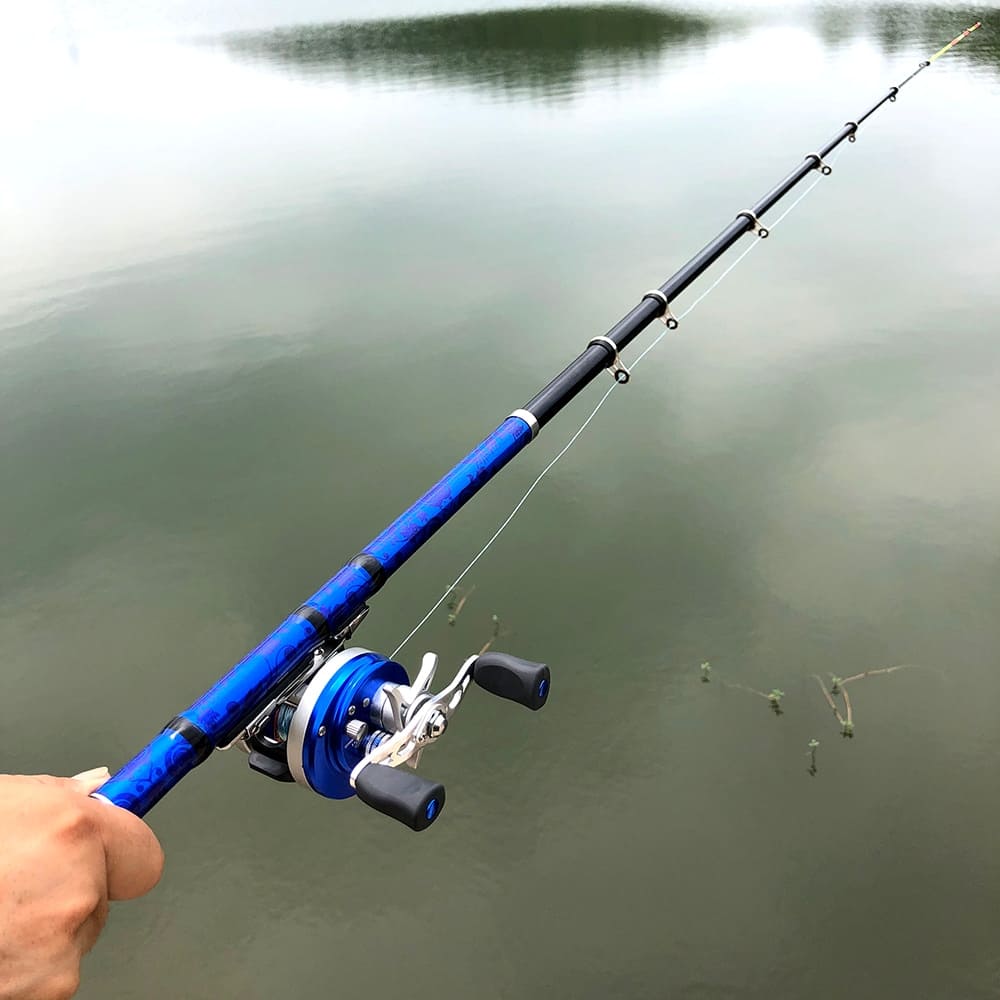 Vara de Pesca Telescópica FlashFisher de Fibra de Carbono Ultralight