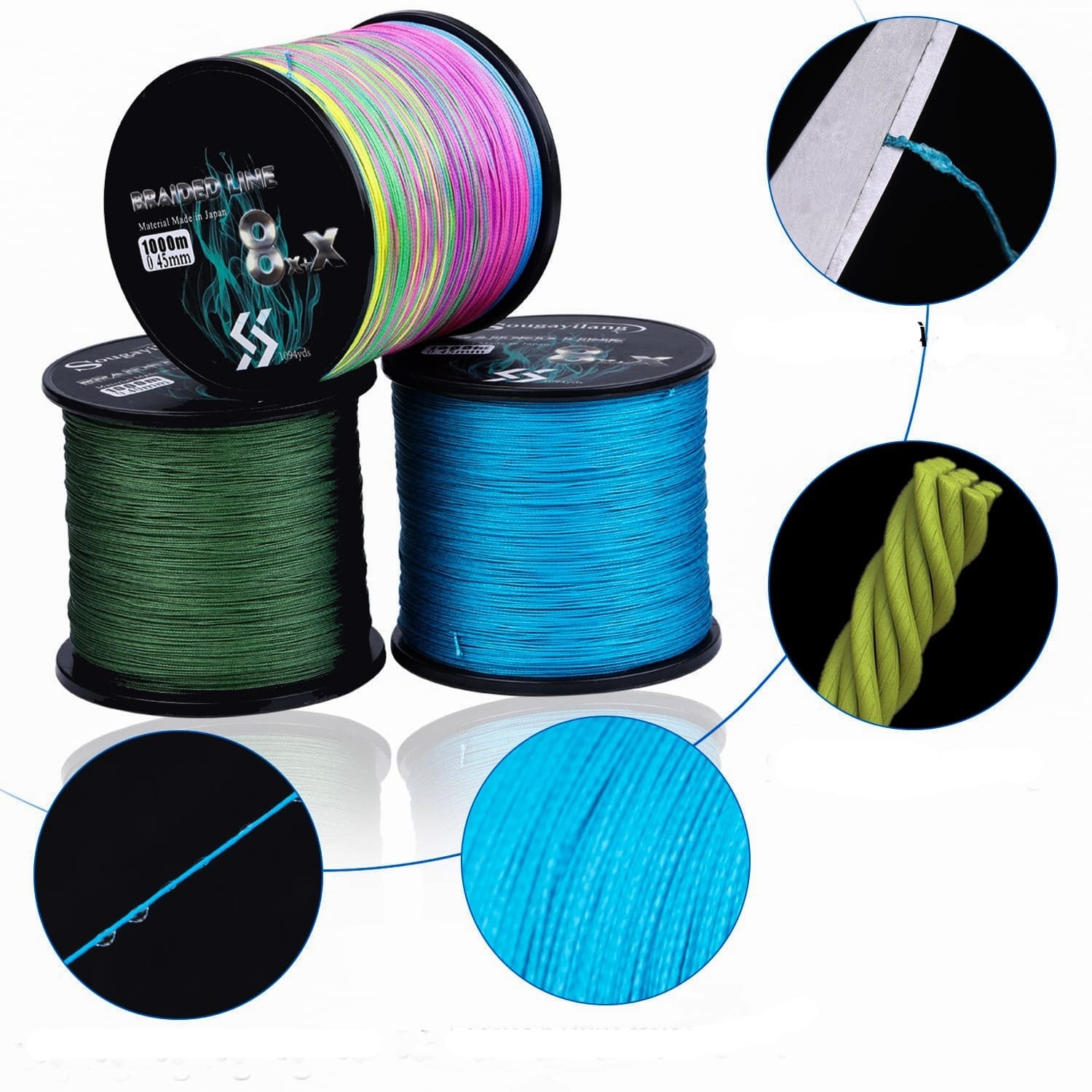 Linha Multifilamento Sougayilang 9 Fios 300m-500m