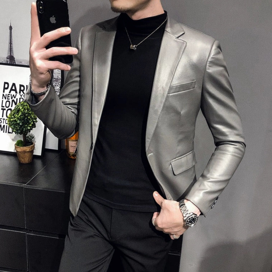 Blazer Masculino de Couro Casavelli Lancaster