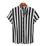 Camisa Manga Curta com Gola Padre Listrada Casavelli