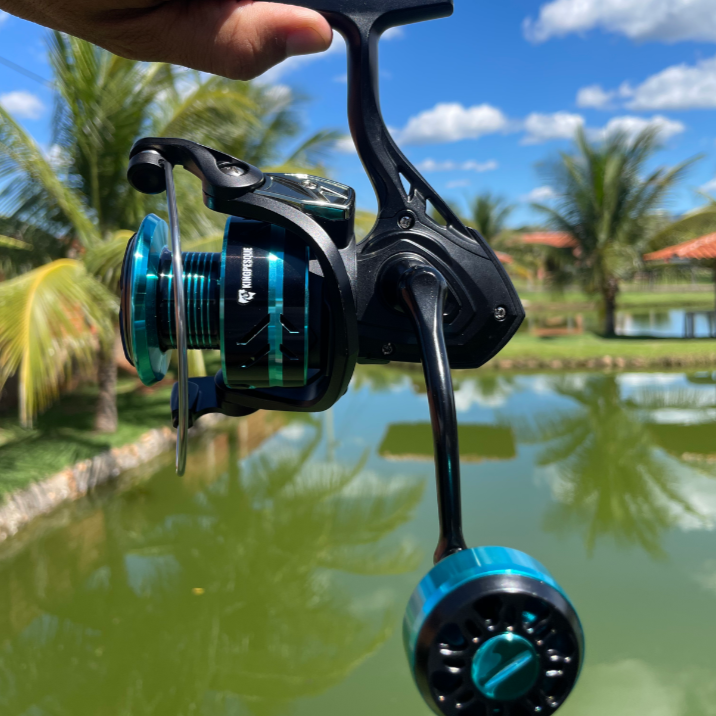 Molinete Kingpesque AzureX Com Até 10kg Drag + Óculos Polarizado Kingpesque Grátis