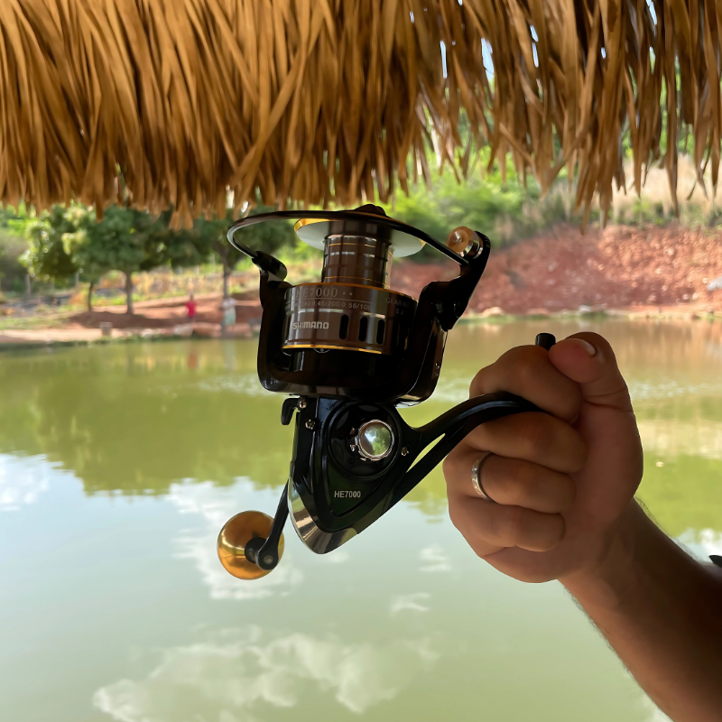 Molinete Shimano Drag de Até 15kg Com 19 Rolamentos Sistema de Rotação Super Suave + Óculos De Sol Polarizado Shimano Grátis