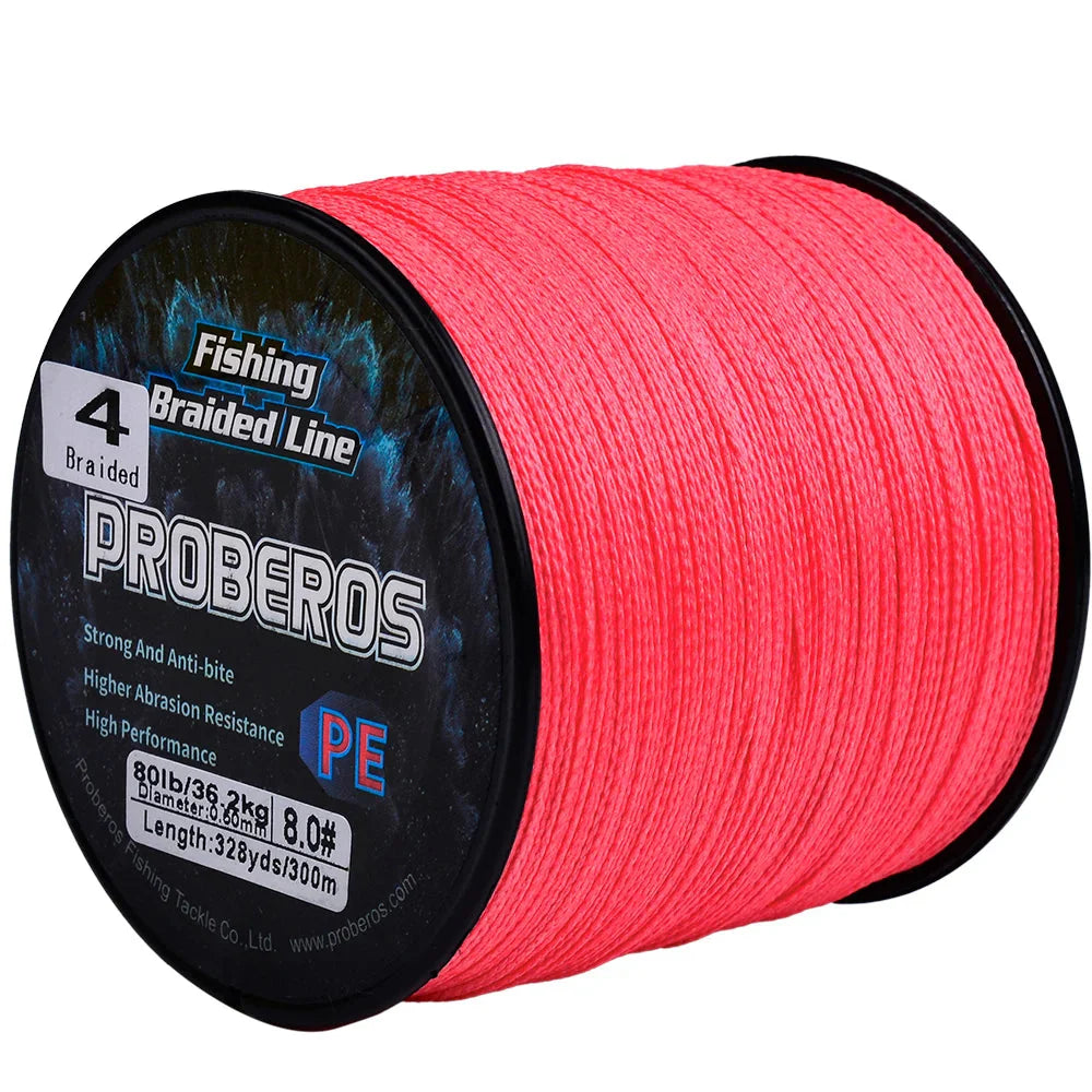 Linha de Pesca Multifilamento Proberos 300M Multicolor 6LB Até 80LB